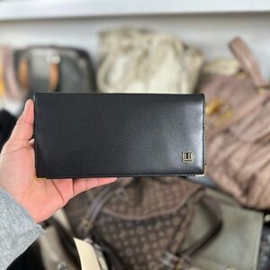 Dunhill Long Black Leather Wallet